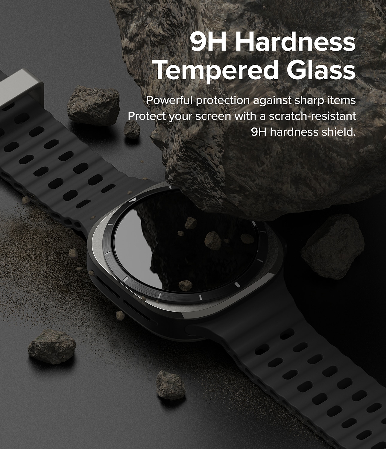 Samsung Galaxy Watch Ultra 47mm Slim Cover+Glas Combo Matte Black