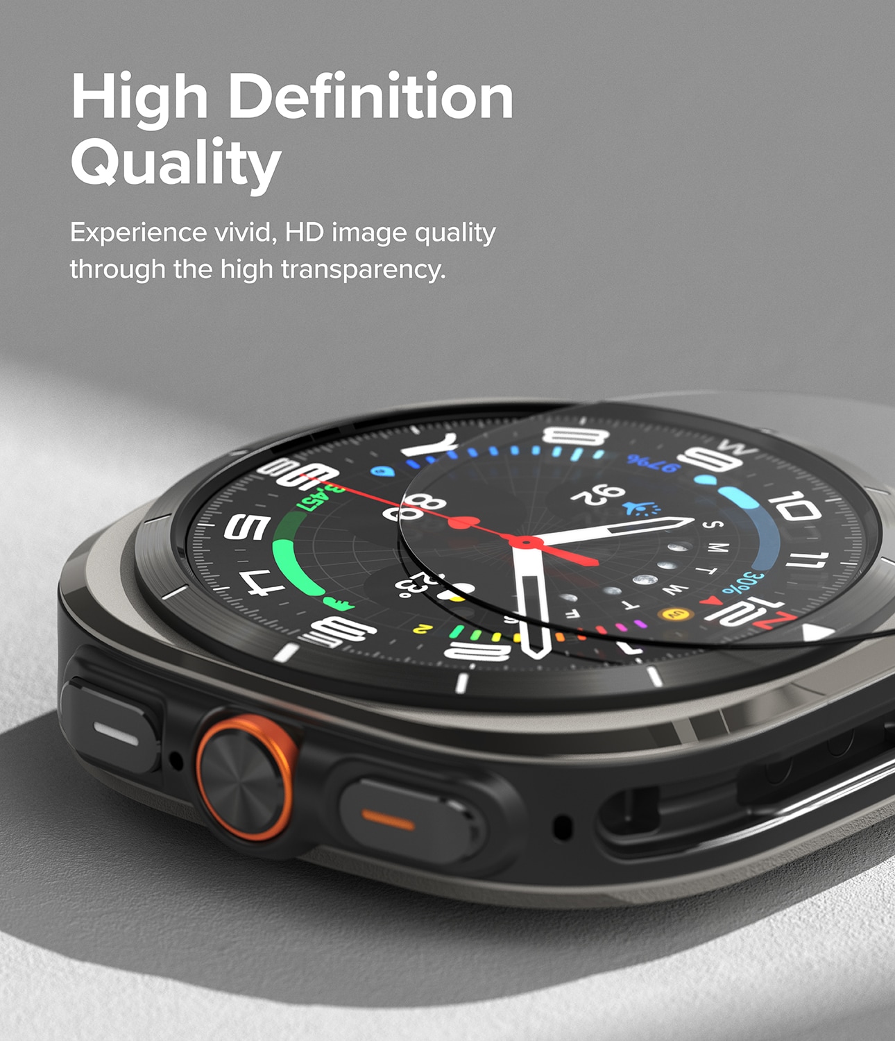 Samsung Galaxy Watch Ultra 47mm Slim Cover+Glas Combo Matte Black