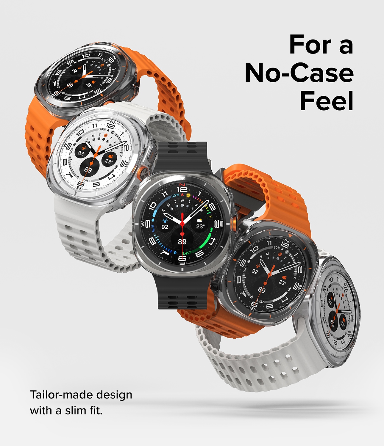 Samsung Galaxy Watch Ultra 47mm Slim Cover+Glas Combo Clear