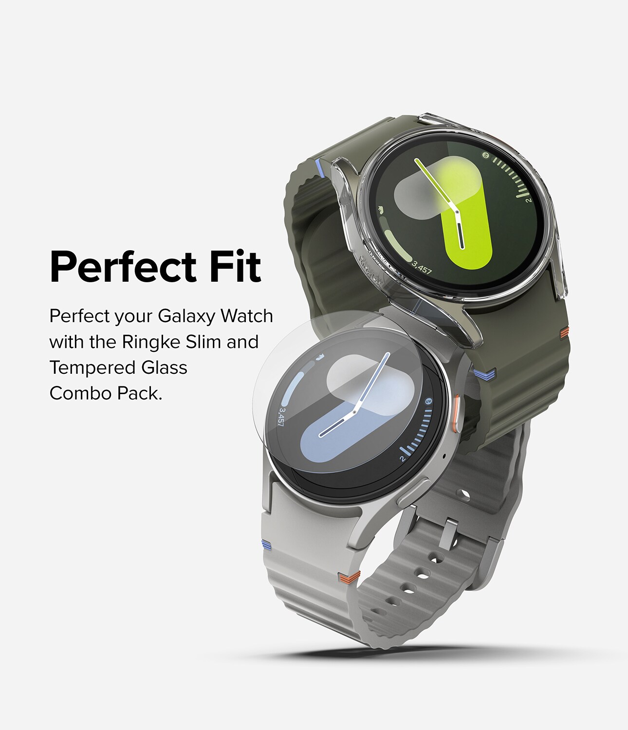 Samsung Galaxy Watch 7 40mm Slim Cover+Glas Combo Clear