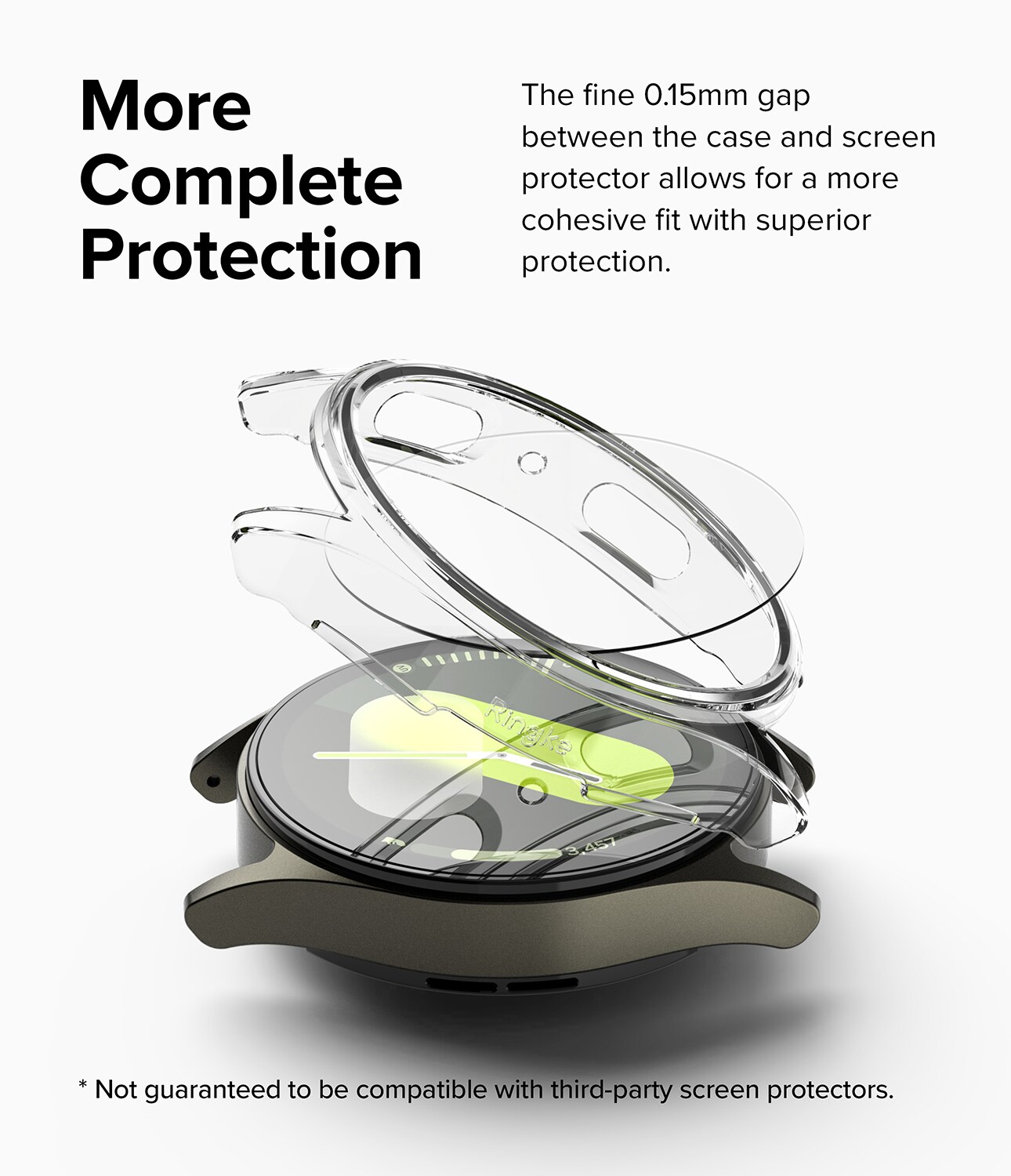 Samsung Galaxy Watch 7 40mm Slim Cover+Glas Combo Clear