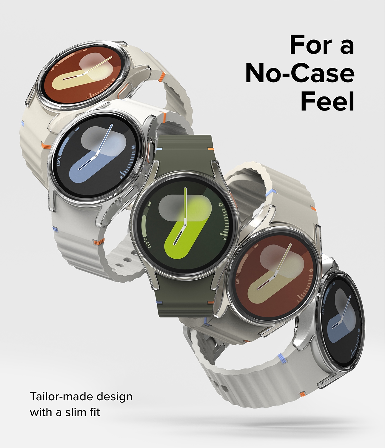 Samsung Galaxy Watch 7 40mm Slim Cover+Glas Combo Clear