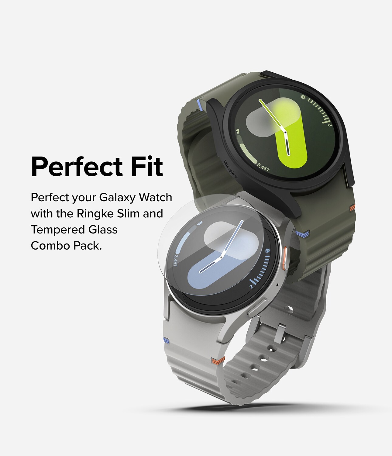 Samsung Galaxy Watch 7 44mm Slim Cover+Glas Combo Matte Black