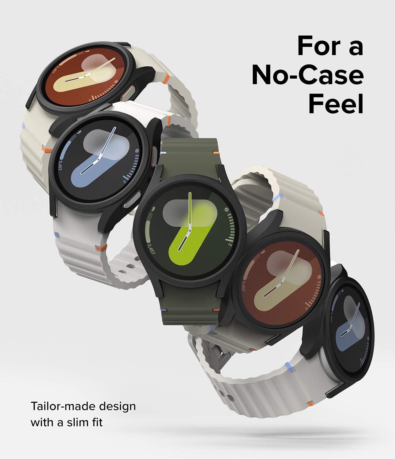 Samsung Galaxy Watch 7 44mm Slim Cover+Glas Combo Matte Black