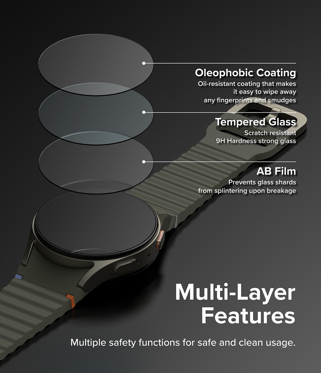 Samsung Galaxy Watch 7 44mm Skærmbeskytter i glas (4-pak)
