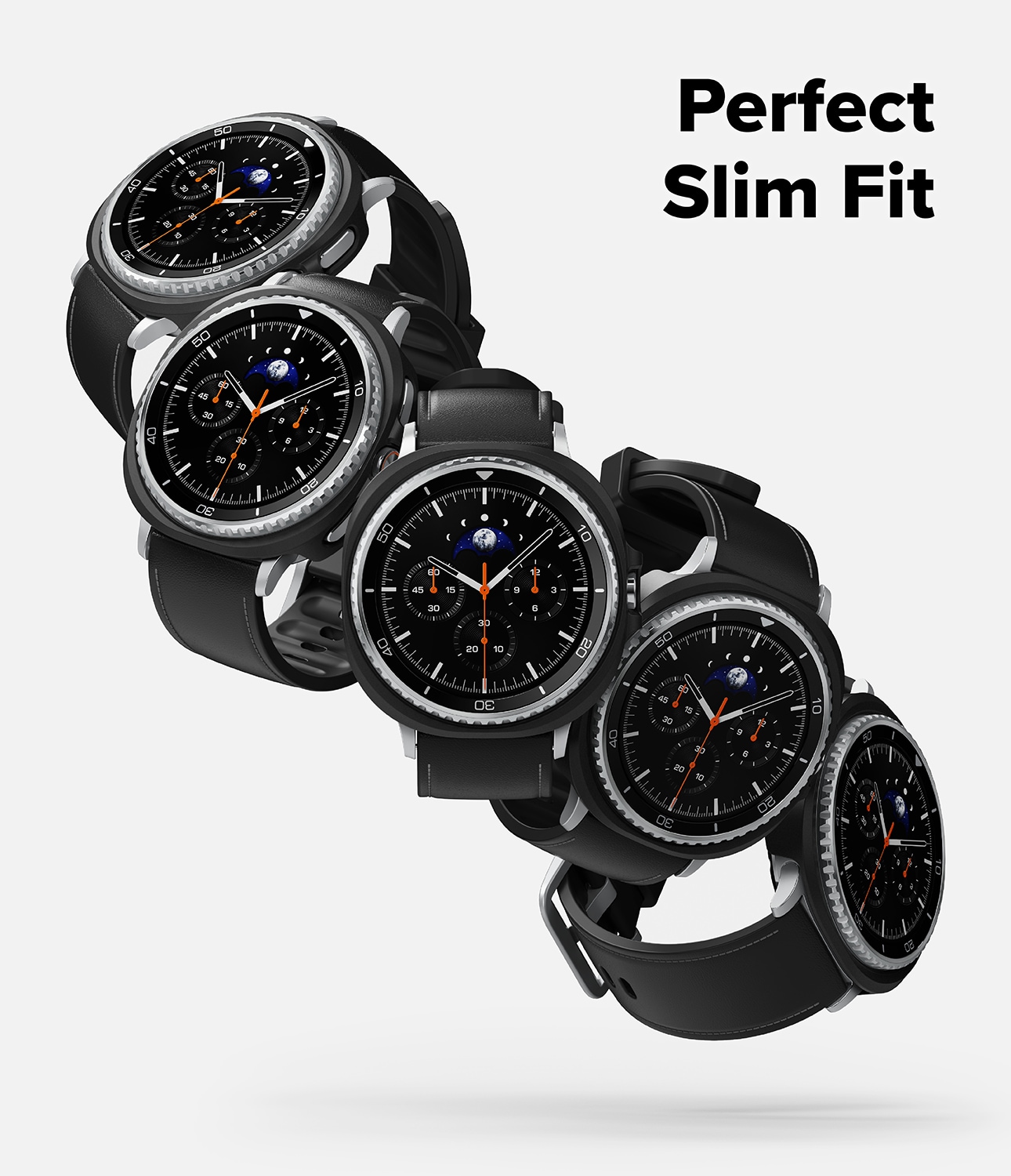 Samsung Galaxy Watch 8 Classic Tyndt cover (2-pak), Matte Black & Clear
