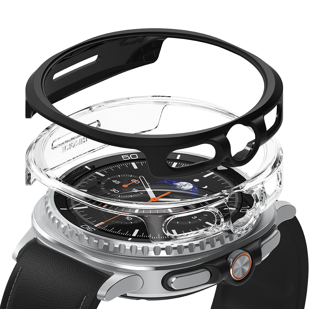 Samsung Galaxy Watch 8 Classic Tyndt cover (2-pak), Matte Black & Clear