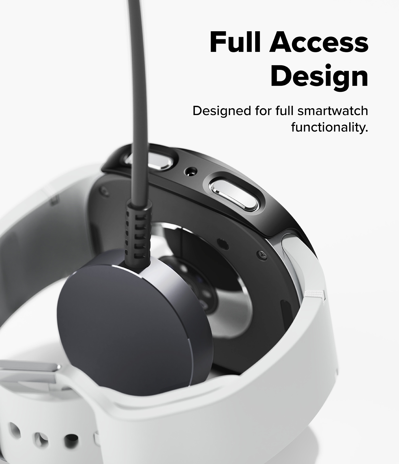 Samsung Galaxy Watch 8 40mm Tyndt cover (2-pak), Matte Black & Clear