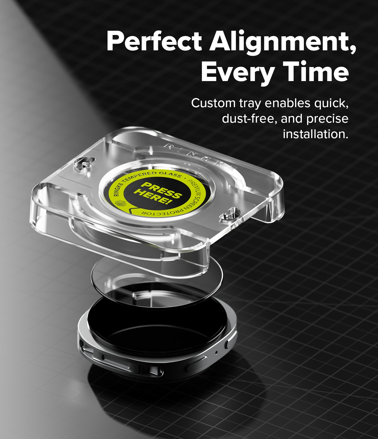 Samsung Galaxy Watch 8 40mm Skærmbeskyttelse i glas med monteringsramme (2-pak)