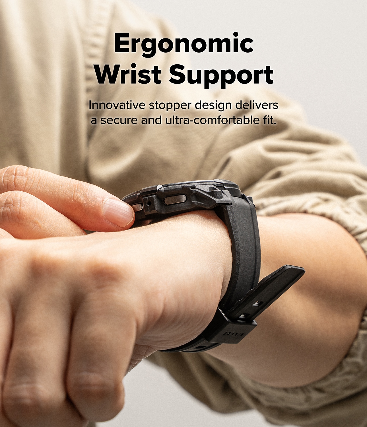 Samsung Galaxy Watch 8 44mm Rugged Gear Cover & Rem, All Black