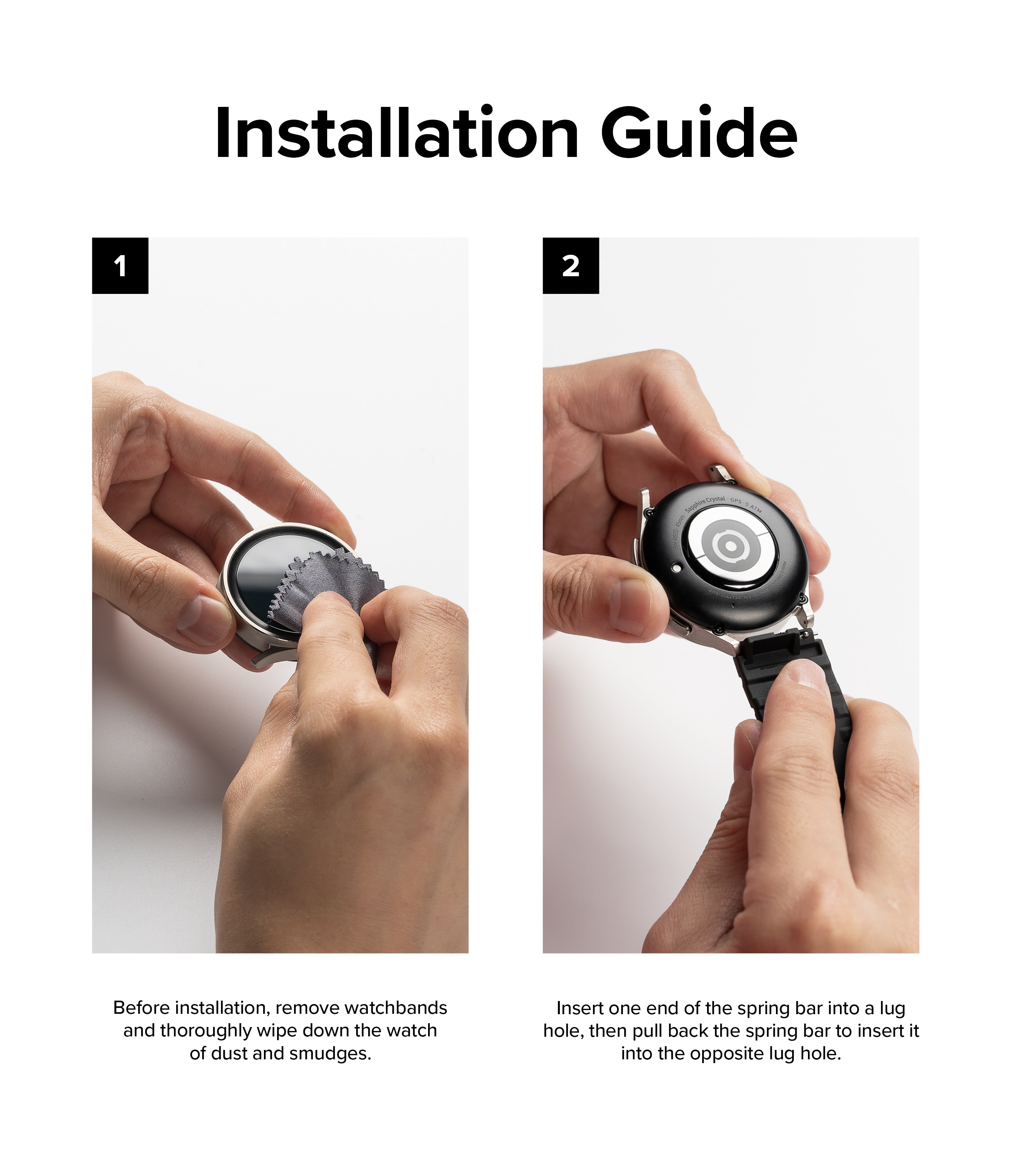 Samsung Galaxy Watch 7 44mm Rem Rubber One Bold Sort