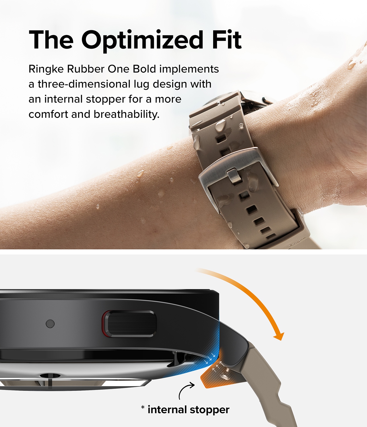 Samsung Galaxy Watch 7 44mm Rem Rubber One Bold Grå