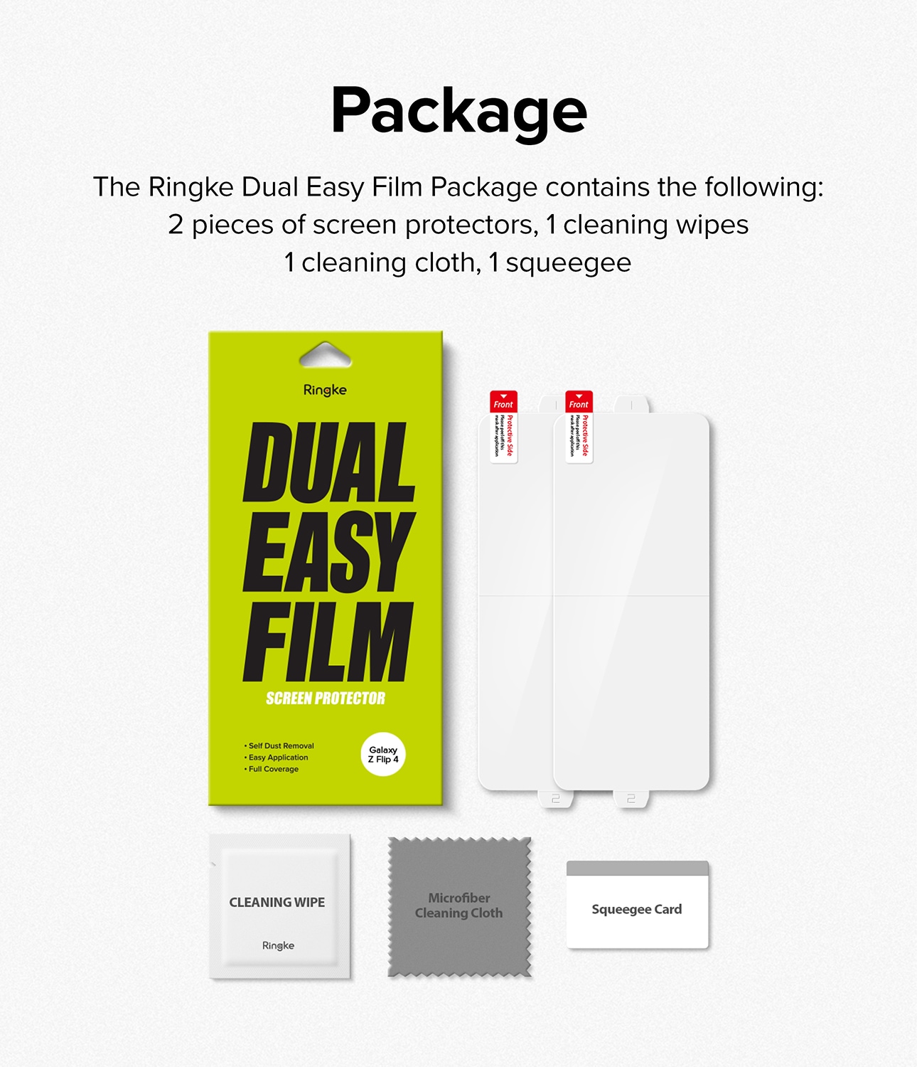 Samsung Galaxy Z Flip 4 Skærmbeskytter beskyttelsesfilm - Dual Easy (2-pak)