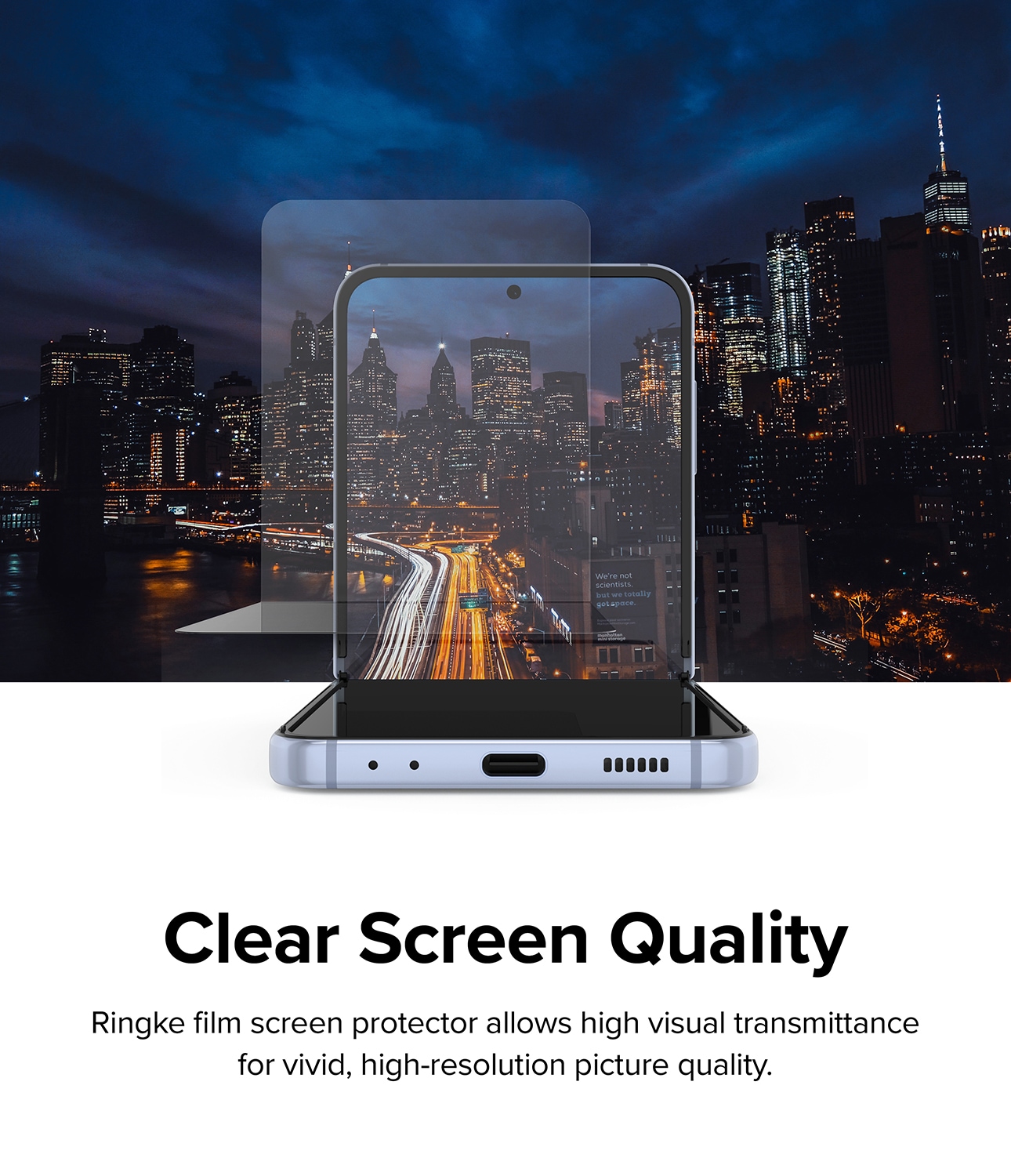 Samsung Galaxy Z Flip 4 Skærmbeskytter beskyttelsesfilm - Dual Easy (2-pak)