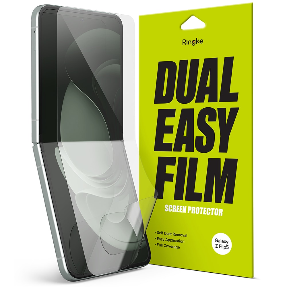 Samsung Galaxy Z Flip 5 Skærmbeskytter beskyttelsesfilm - Dual Easy (2-pak)