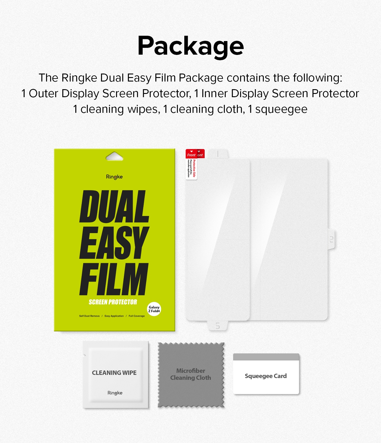 Samsung Galaxy Z Fold 4 Skærmbeskytter beskyttelsesfilm - Dual Easy