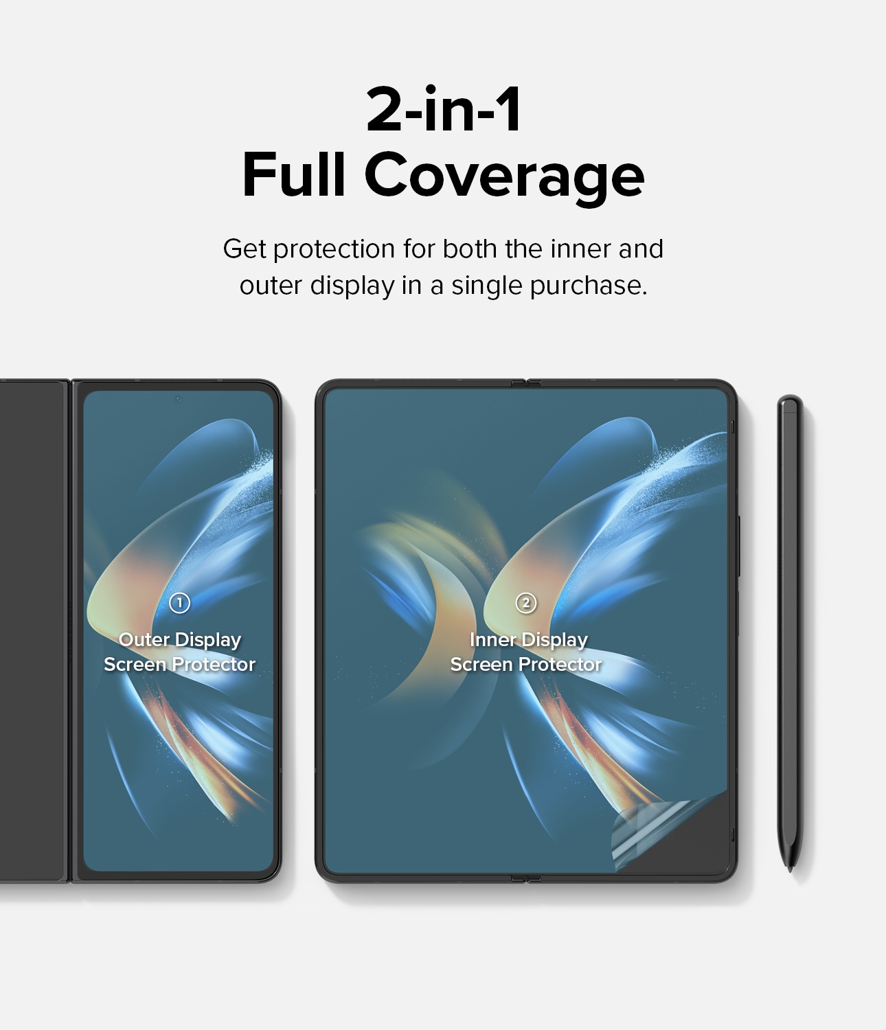 Samsung Galaxy Z Fold 4 Skærmbeskytter beskyttelsesfilm - Dual Easy