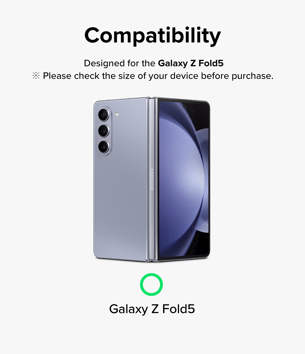 Samsung Galaxy Z Fold 5 Linsebeskyttelse med aluminiumramme, Sort