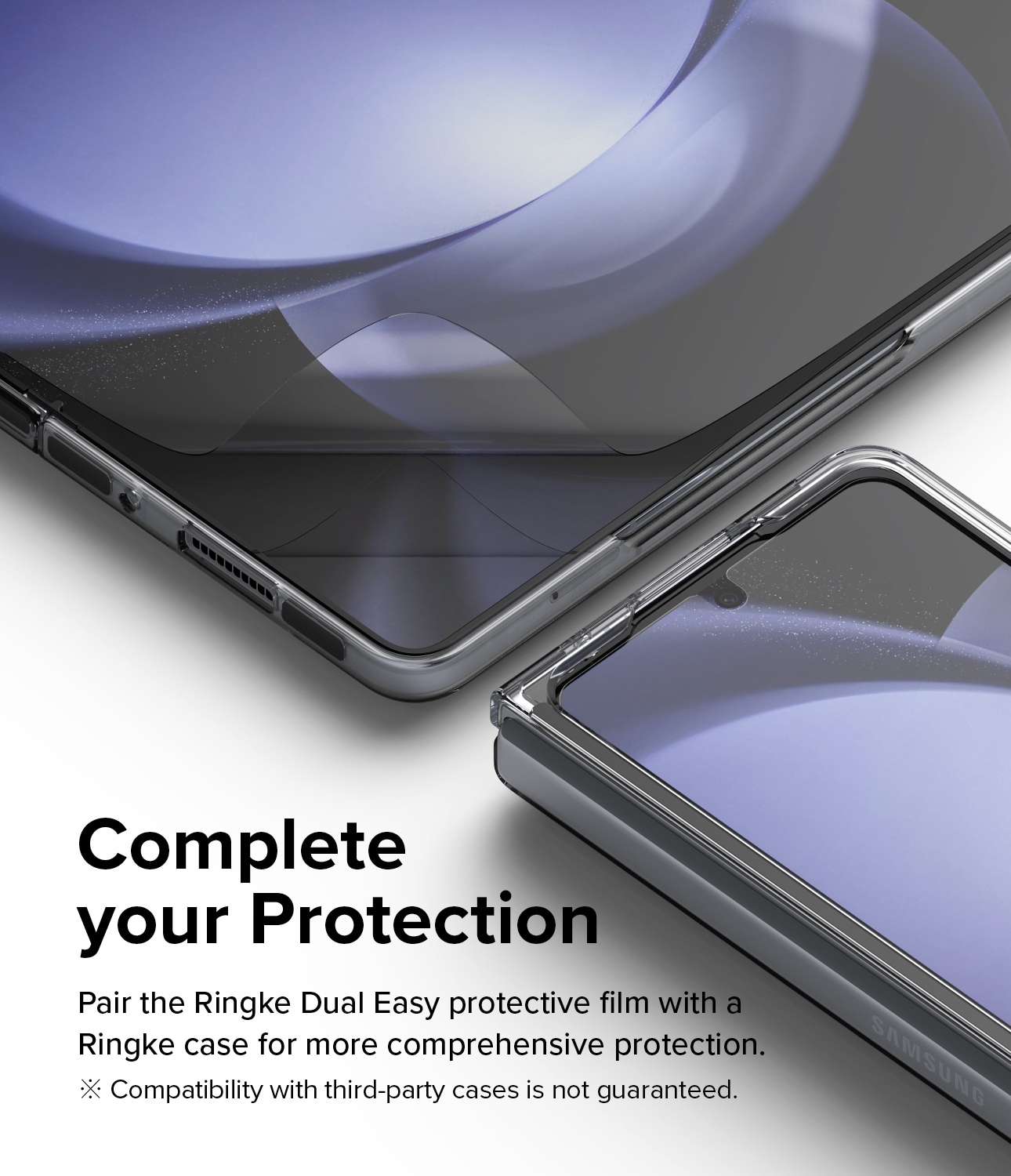 Samsung Galaxy Z Fold 5 Skærmbeskytter beskyttelsesfilm - Dual Easy