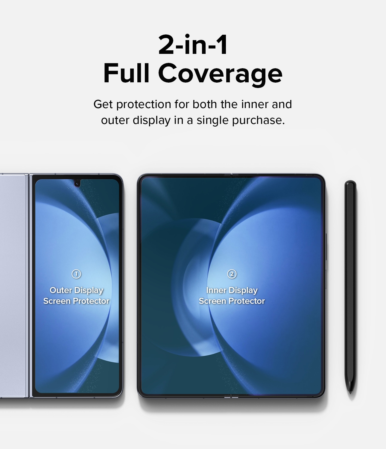 Samsung Galaxy Z Fold 5 Skærmbeskytter beskyttelsesfilm - Dual Easy