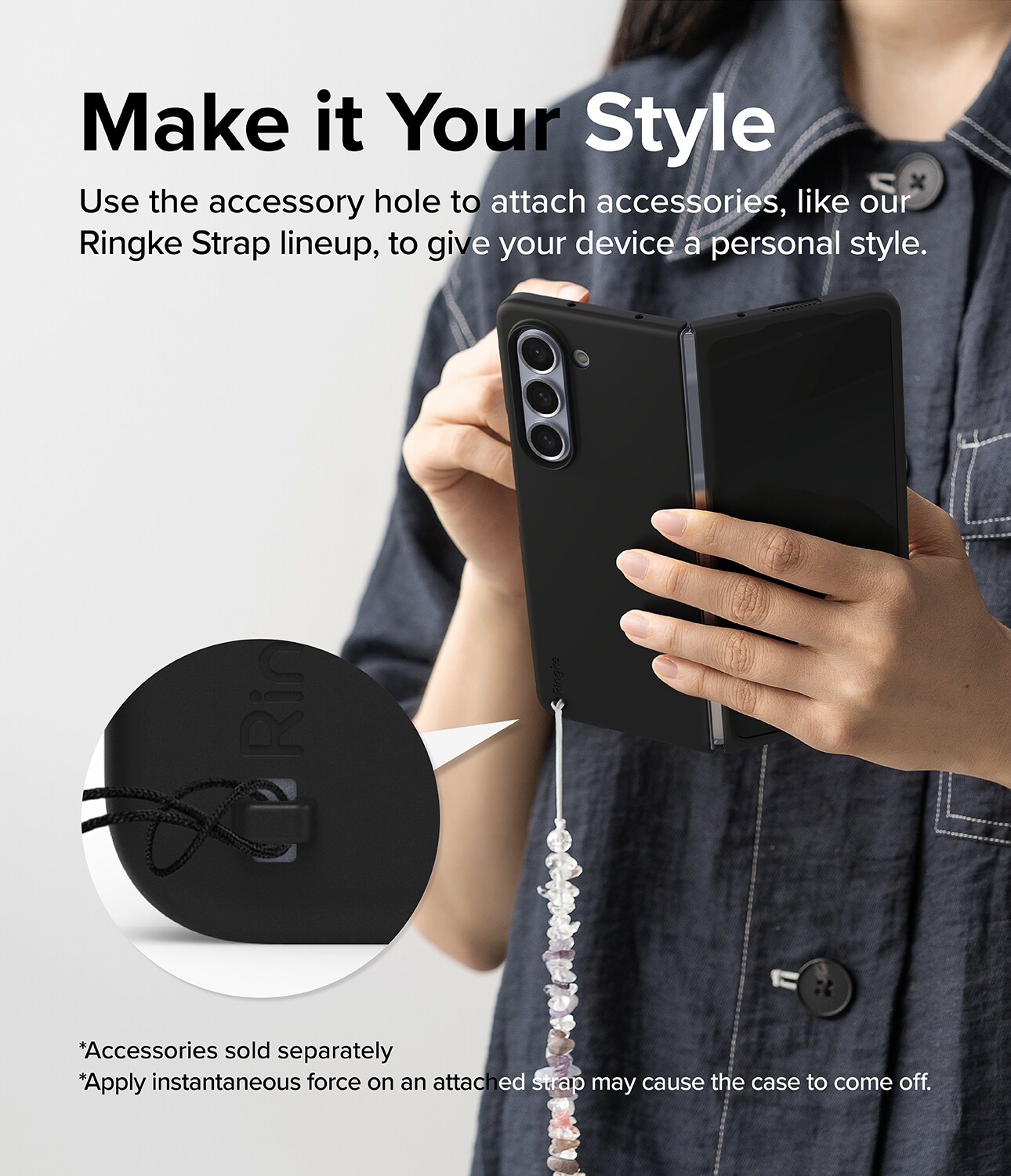 Samsung Galaxy Z Fold 5 Slim cover, Sort