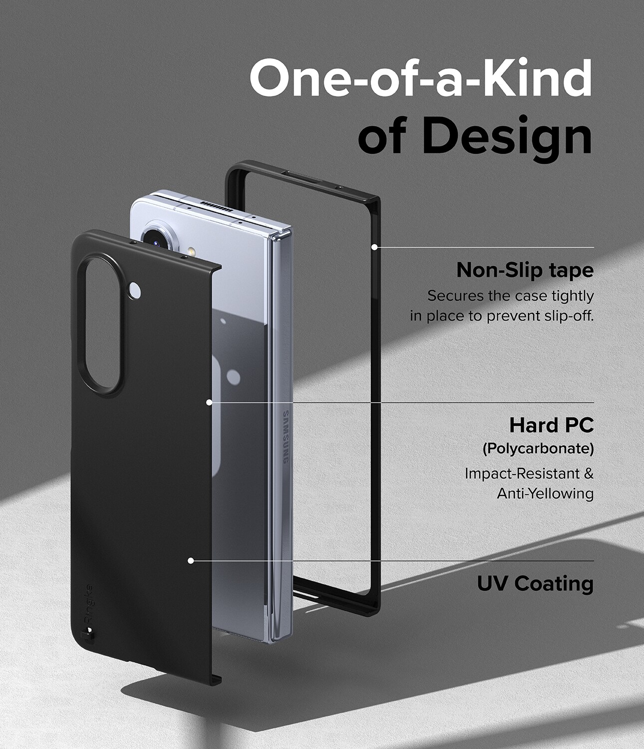 Samsung Galaxy Z Fold 5 Slim cover, Sort