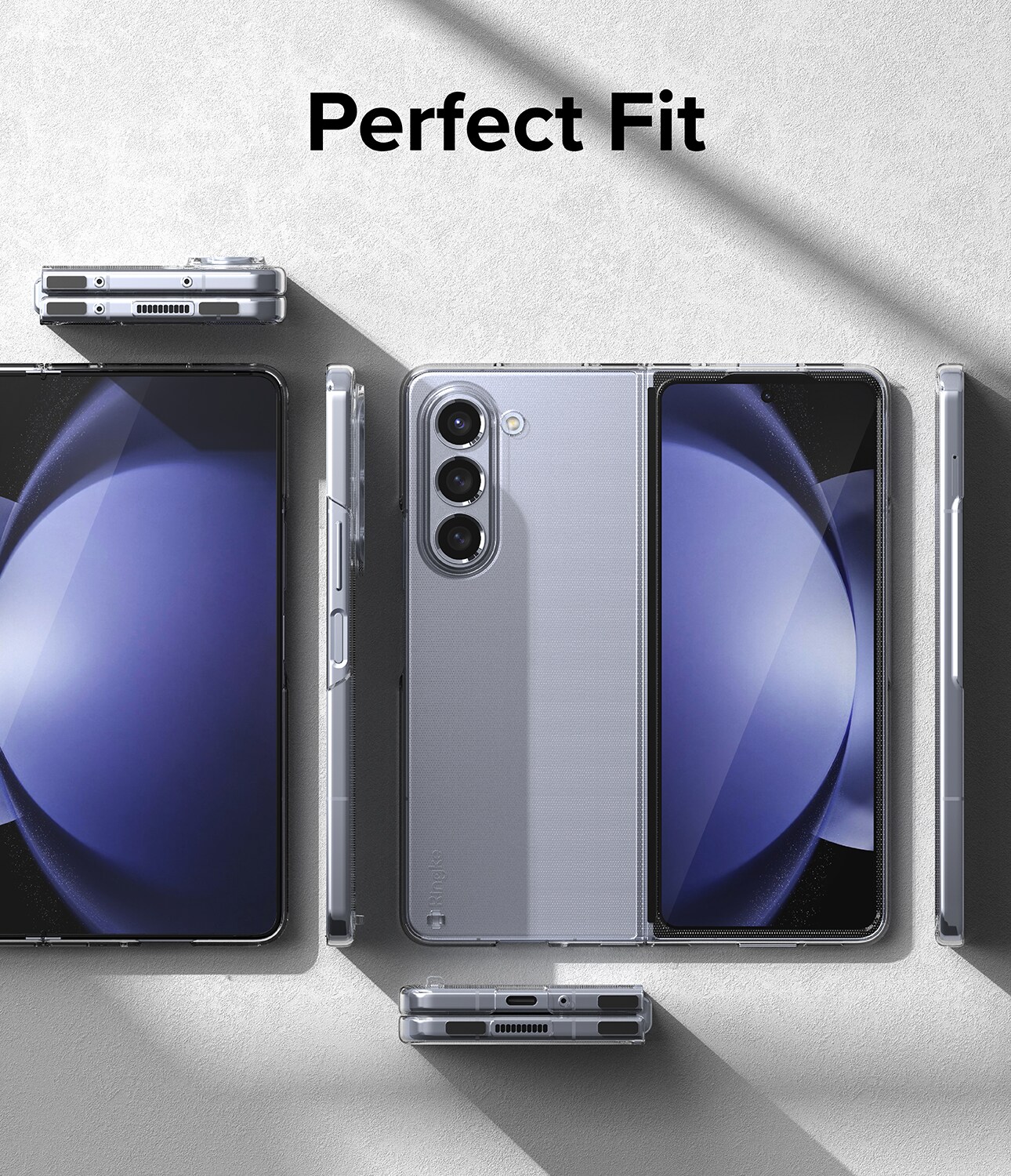 Samsung Galaxy Z Fold 5 Slim cover, Gennemsigtig