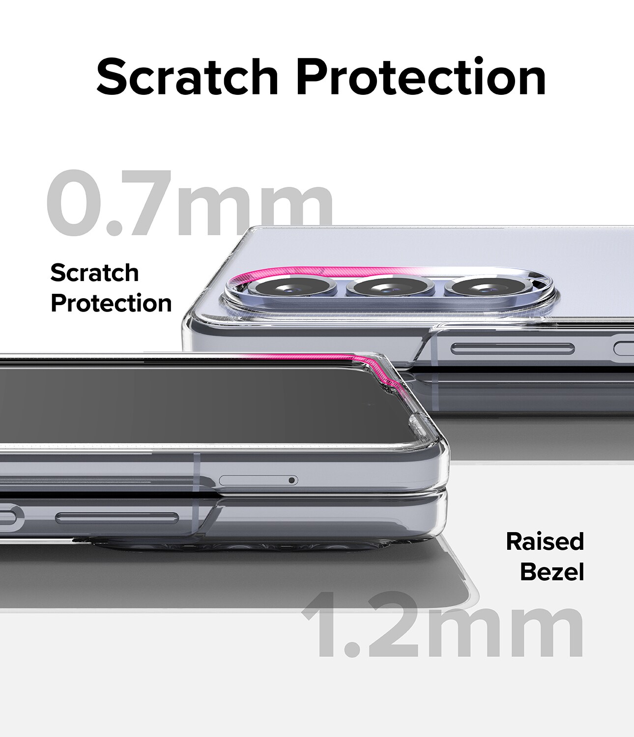 Samsung Galaxy Z Fold 5 Slim cover, Gennemsigtig