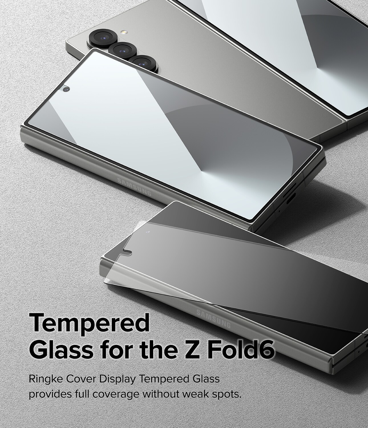 Samsung Galaxy Z Fold 6 Ydre skærmbeskytter i glas (2-pak)