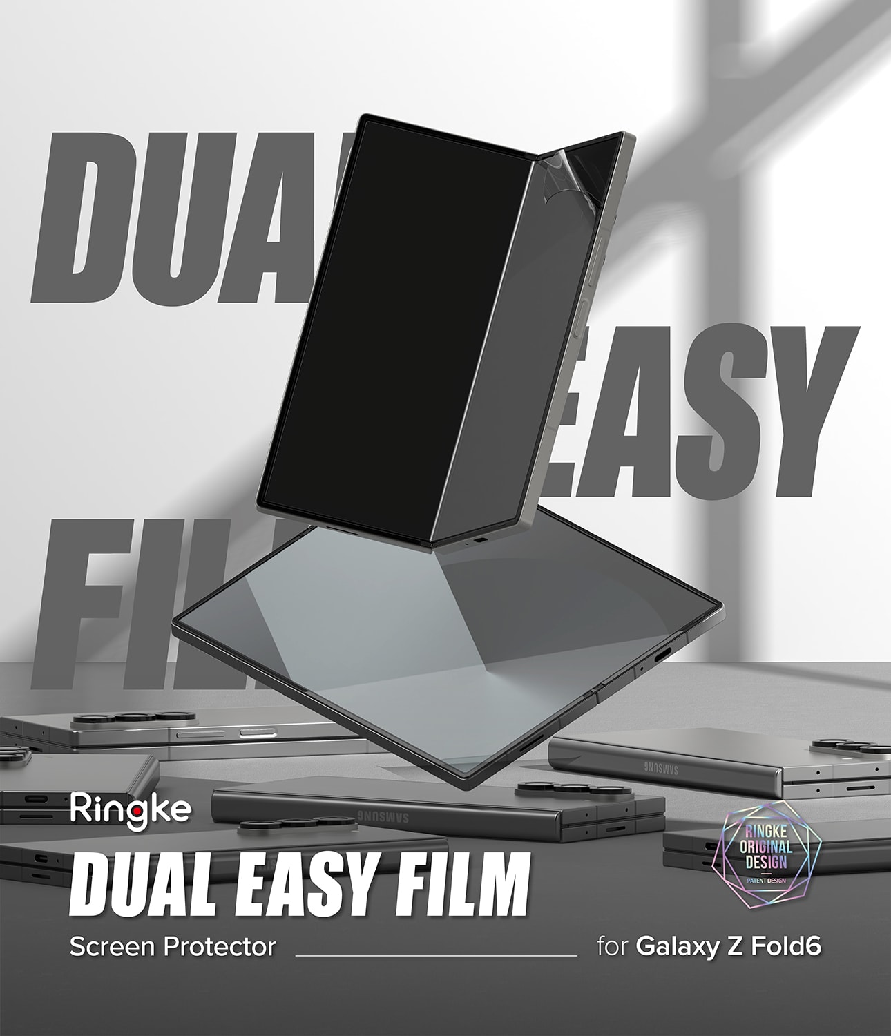 Samsung Galaxy Z Fold 6 Skærmbeskytter beskyttelsesfilm - Dual Easy (2-pak)