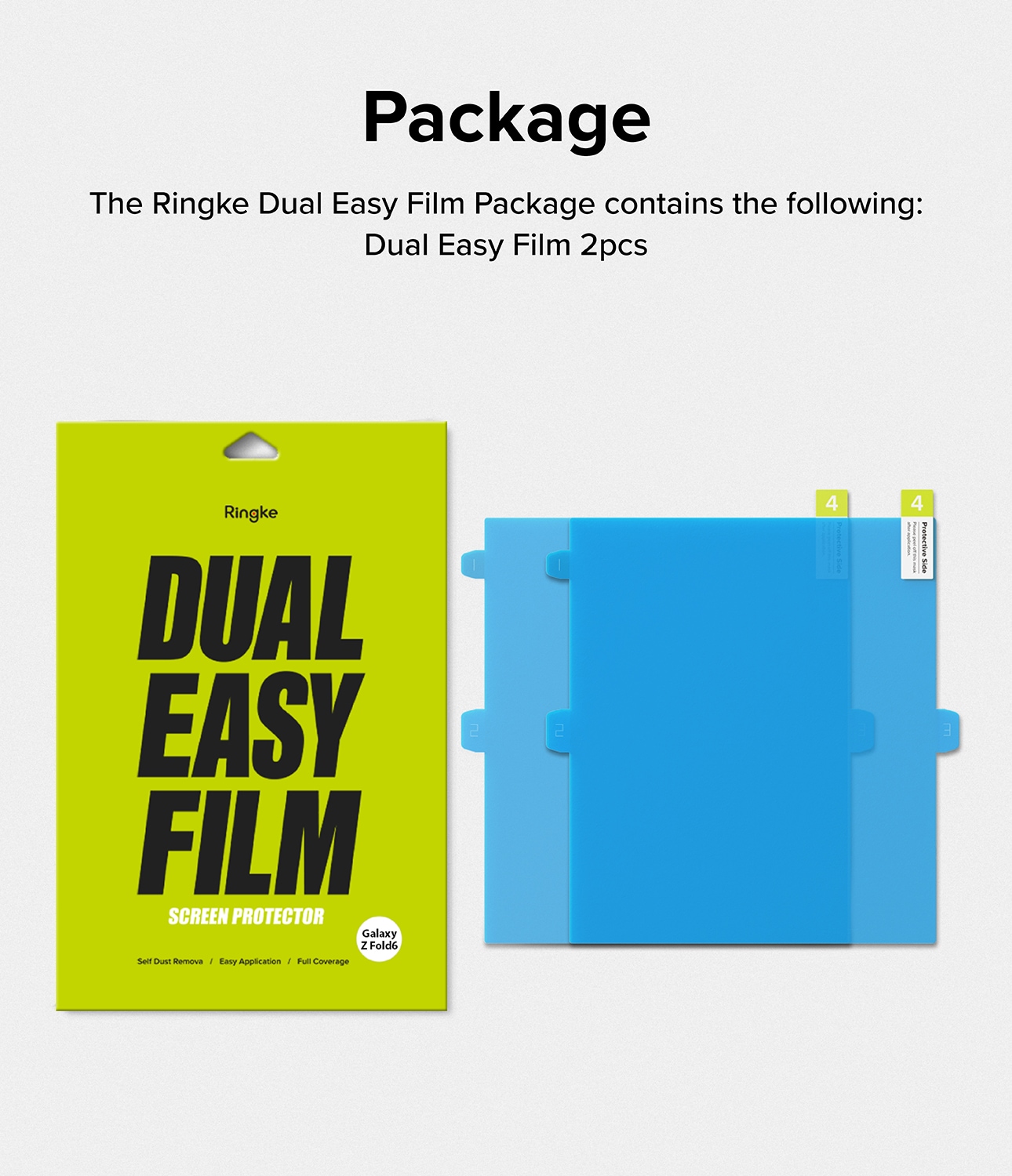 Samsung Galaxy Z Fold 6 Skærmbeskytter beskyttelsesfilm - Dual Easy (2-pak)