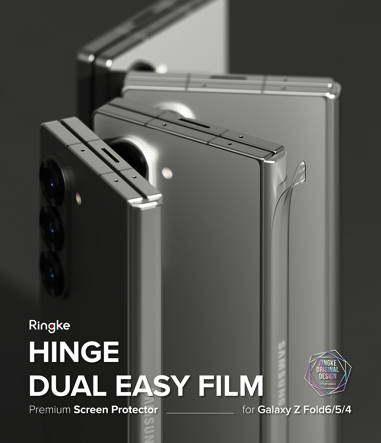 Samsung Galaxy Z Fold 4 Hinge beskyttelsesfilm - Dual Easy (2-pak)