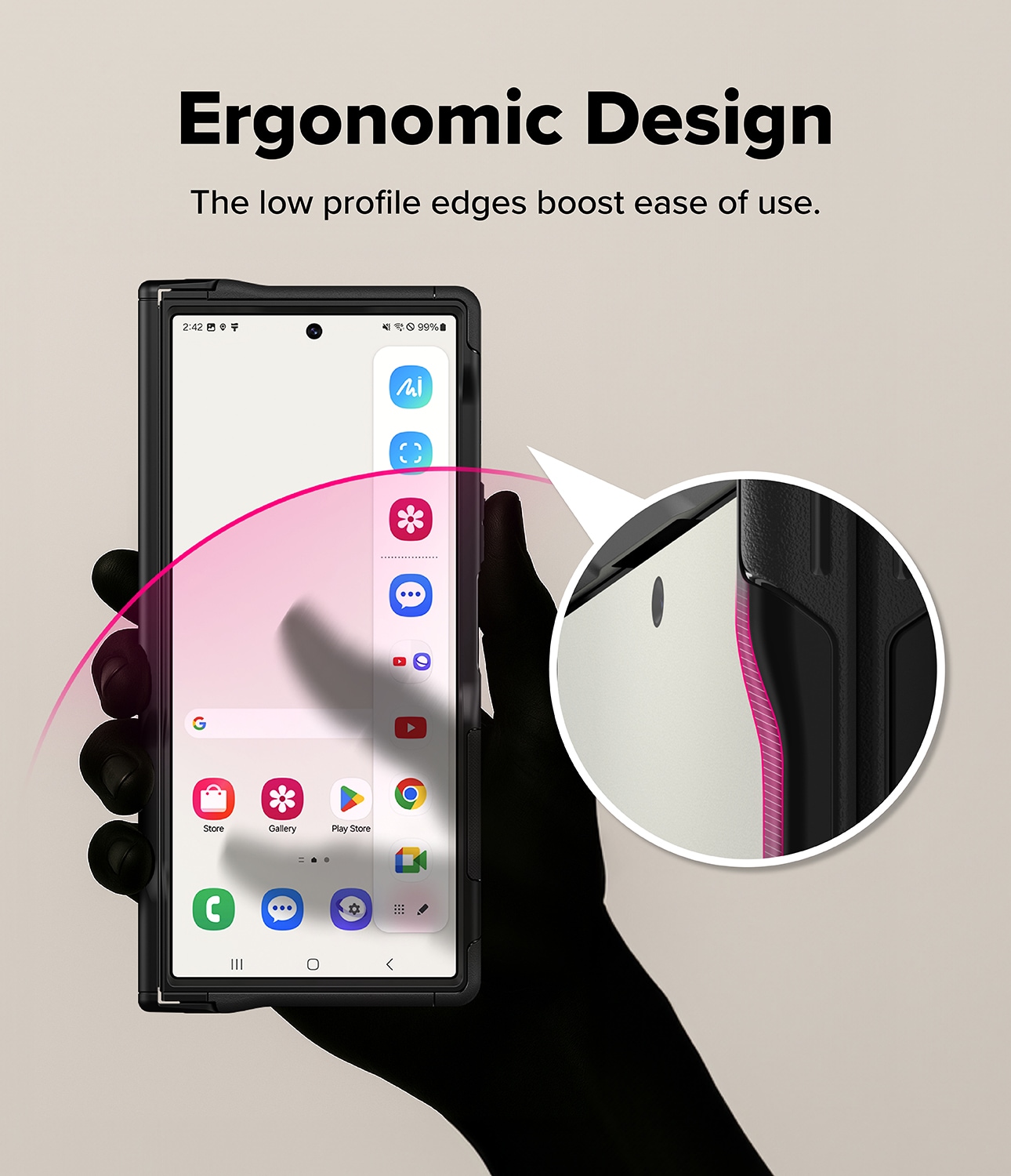 Samsung Galaxy Z Fold 7 Alles magnetiske cover, Sort