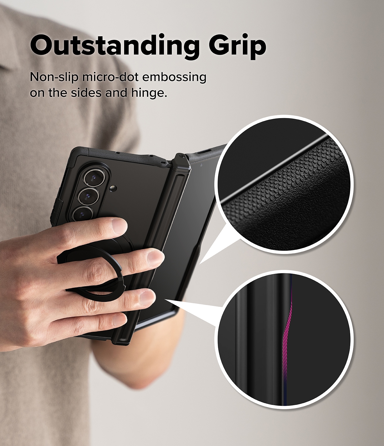 Samsung Galaxy Z Fold 7 Alles magnetiske cover, Sort