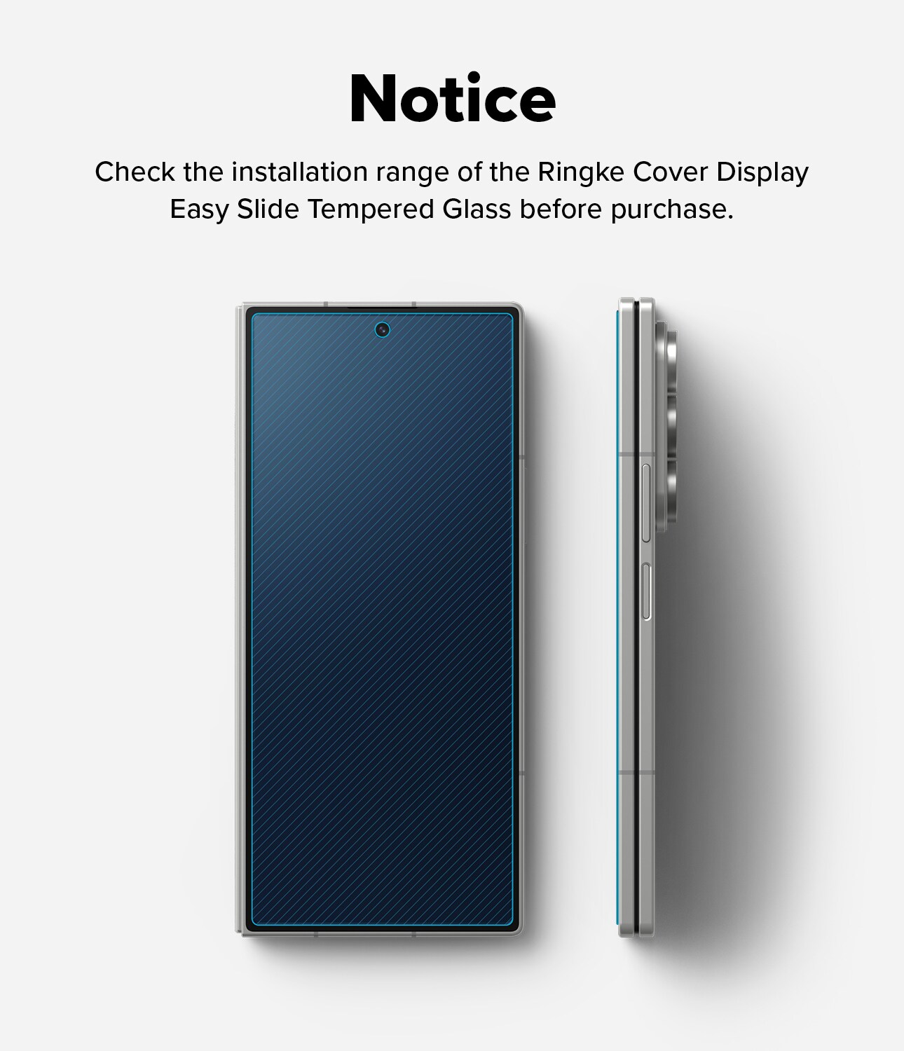 Samsung Galaxy Z Fold 7 Ydre skærmbeskytter i glas med monteringsramme (2-pak)