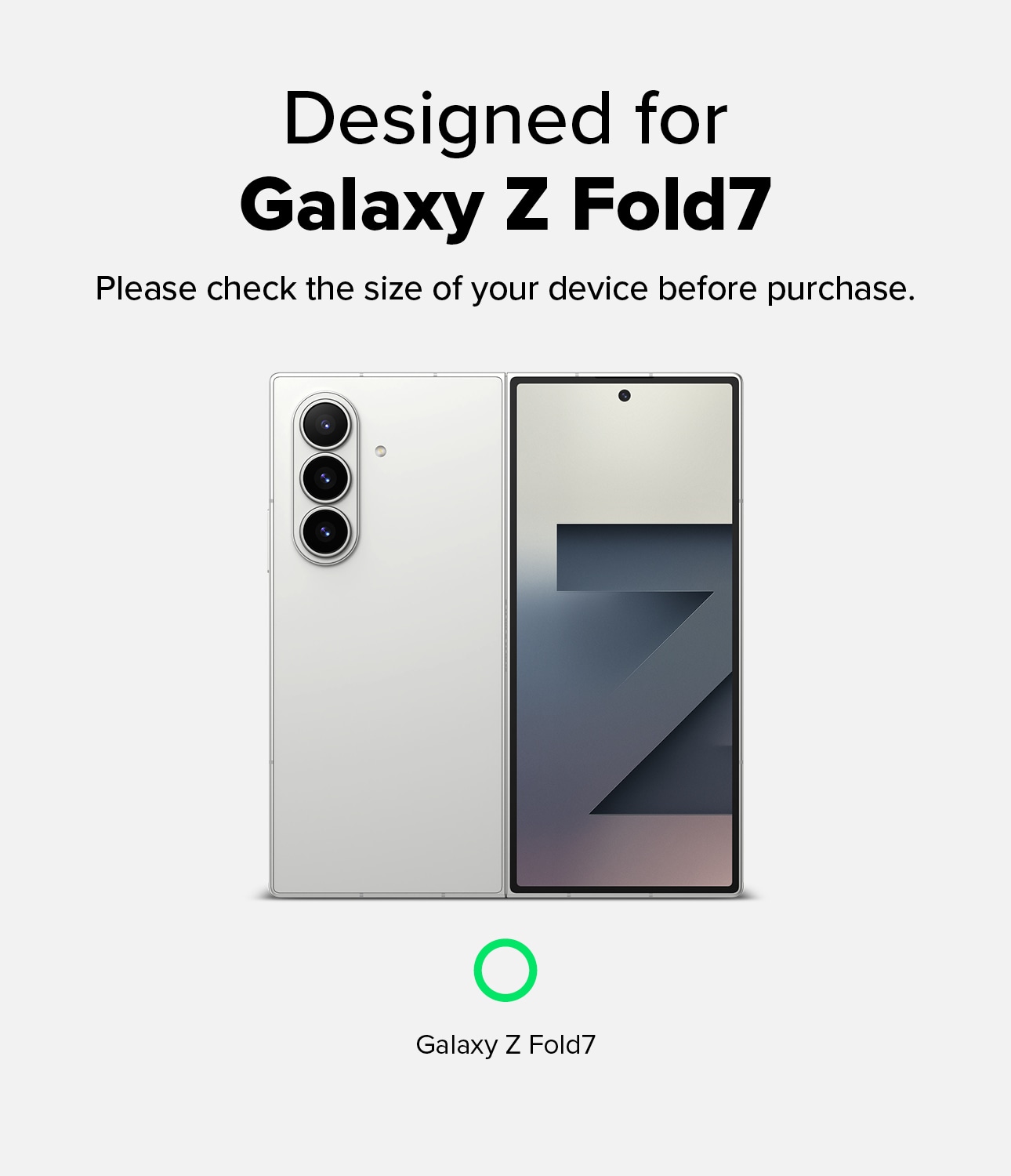 Samsung Galaxy Z Fold 7 Ydre skærmbeskytter i glas med monteringsramme (2-pak)