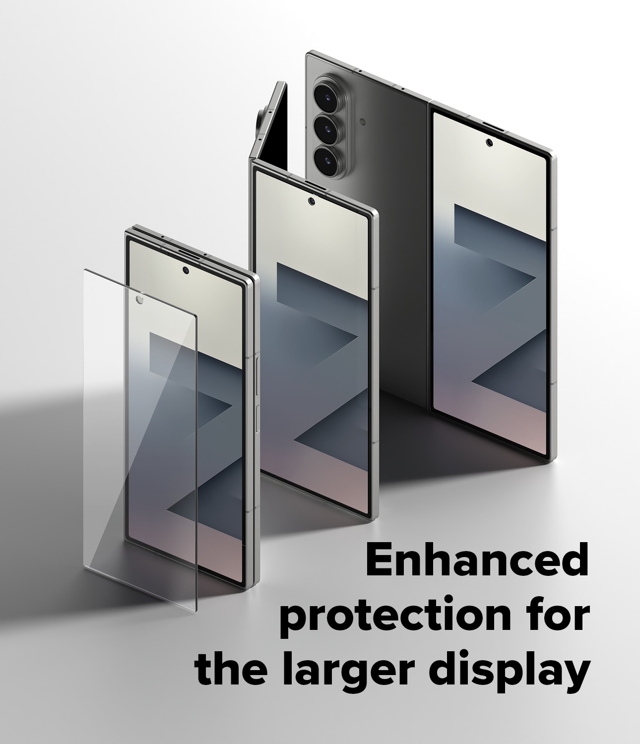 Samsung Galaxy Z Fold 7 Ydre skærmbeskytter i glas med monteringsramme (2-pak)