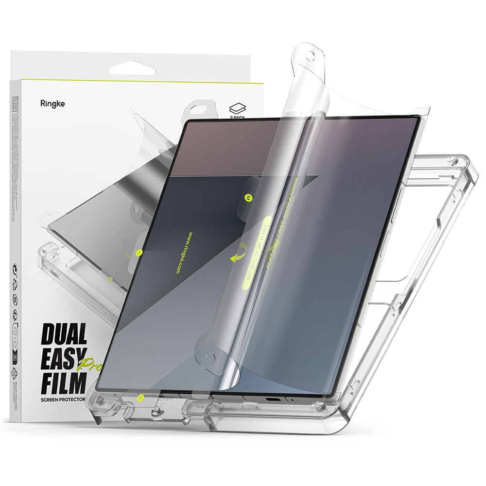 Samsung Galaxy Z Fold 7 Skærmbeskytter beskyttelsesfilm med installationsramme - Dual Easy (2-pak)