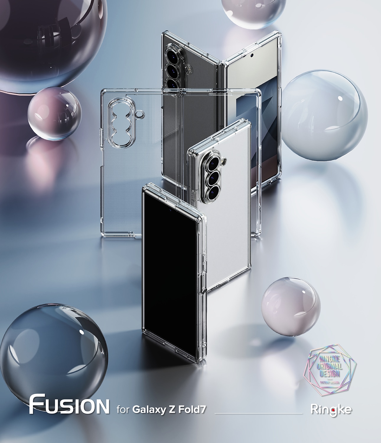 Samsung Galaxy Z Fold 7 Fusion cover, Gennemsigtig