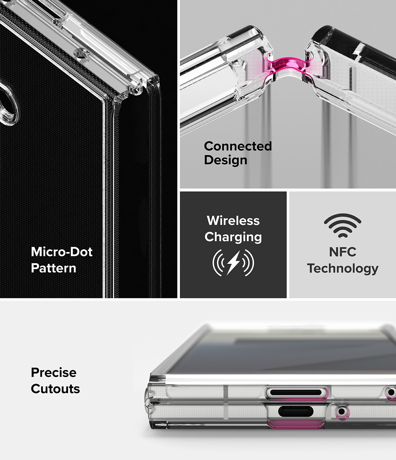 Samsung Galaxy Z Fold 7 Fusion cover, Gennemsigtig