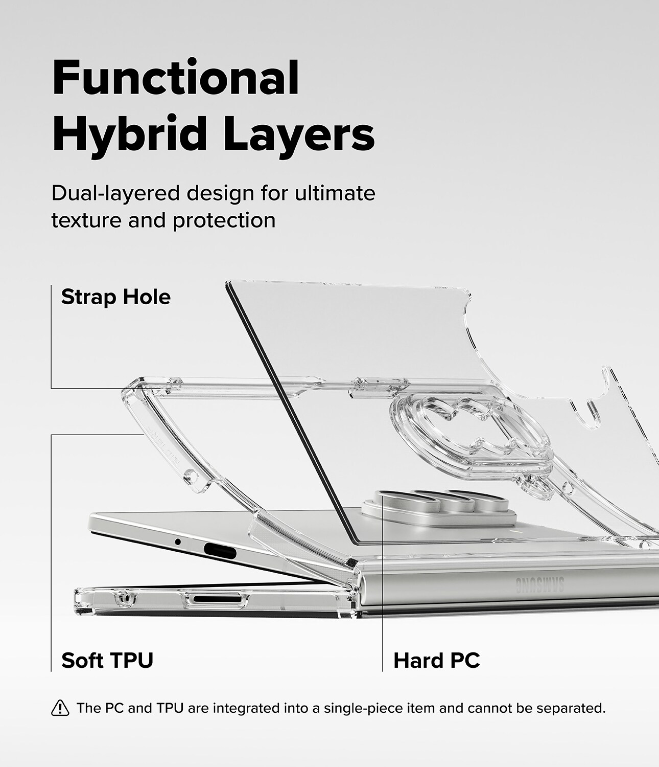 Samsung Galaxy Z Fold 7 Fusion cover, Gennemsigtig