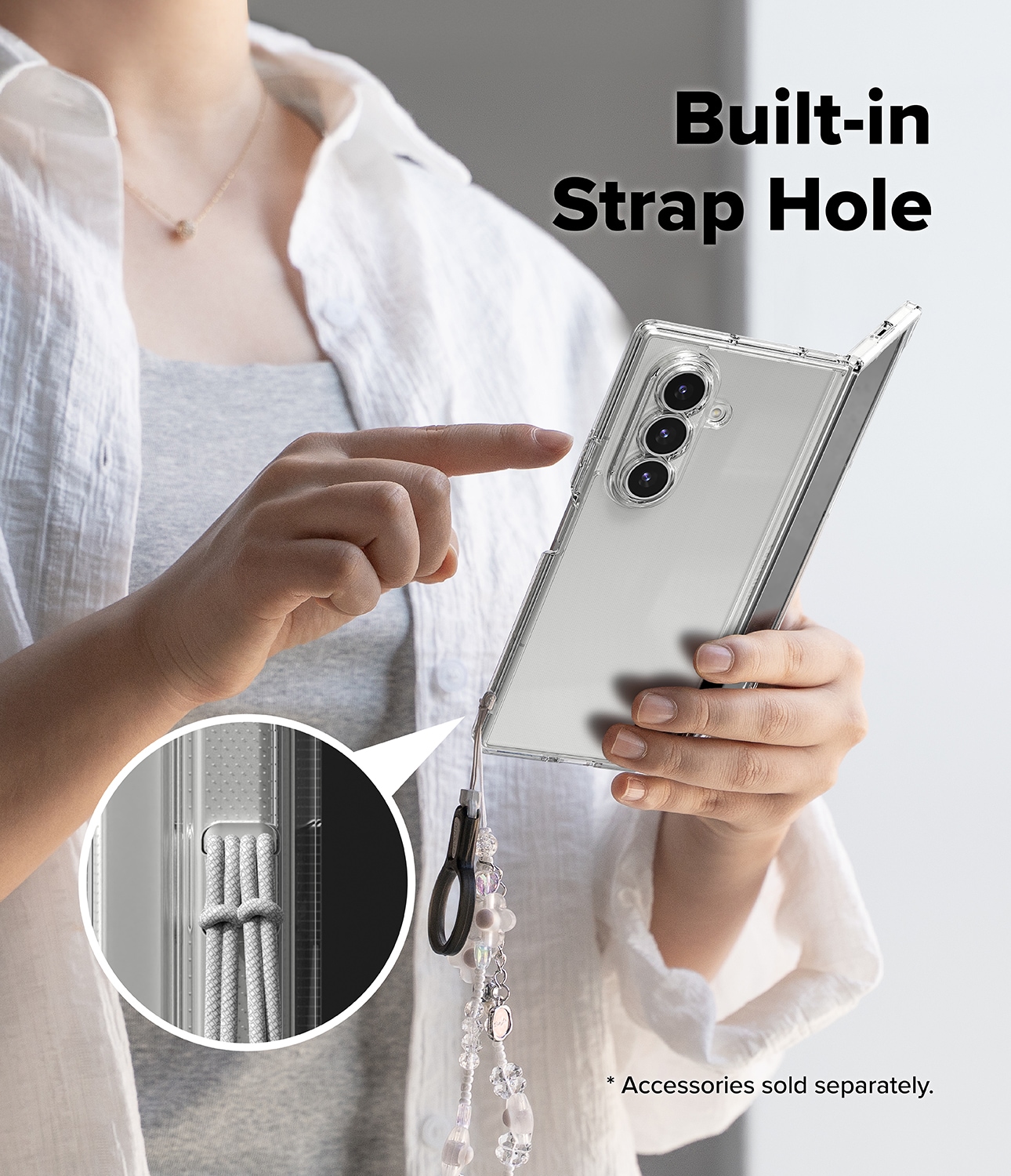 Samsung Galaxy Z Fold 7 Fusion cover, Gennemsigtig