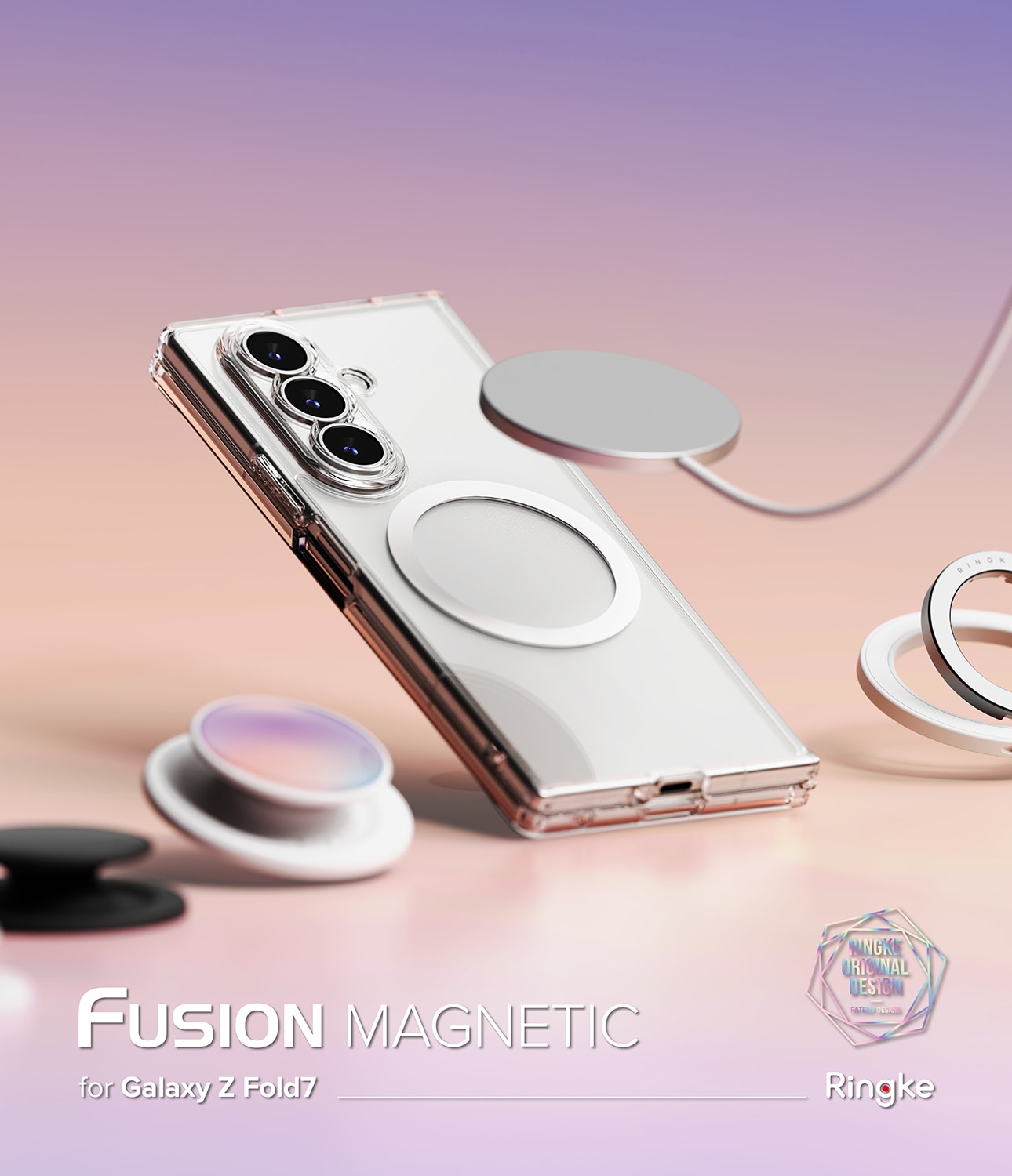 Samsung Galaxy Z Fold 7 Fusion MagSafe cover, Gennemsigtig