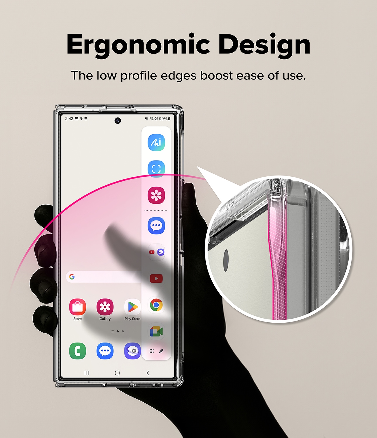 Samsung Galaxy Z Fold 7 Fusion MagSafe cover, Gennemsigtig