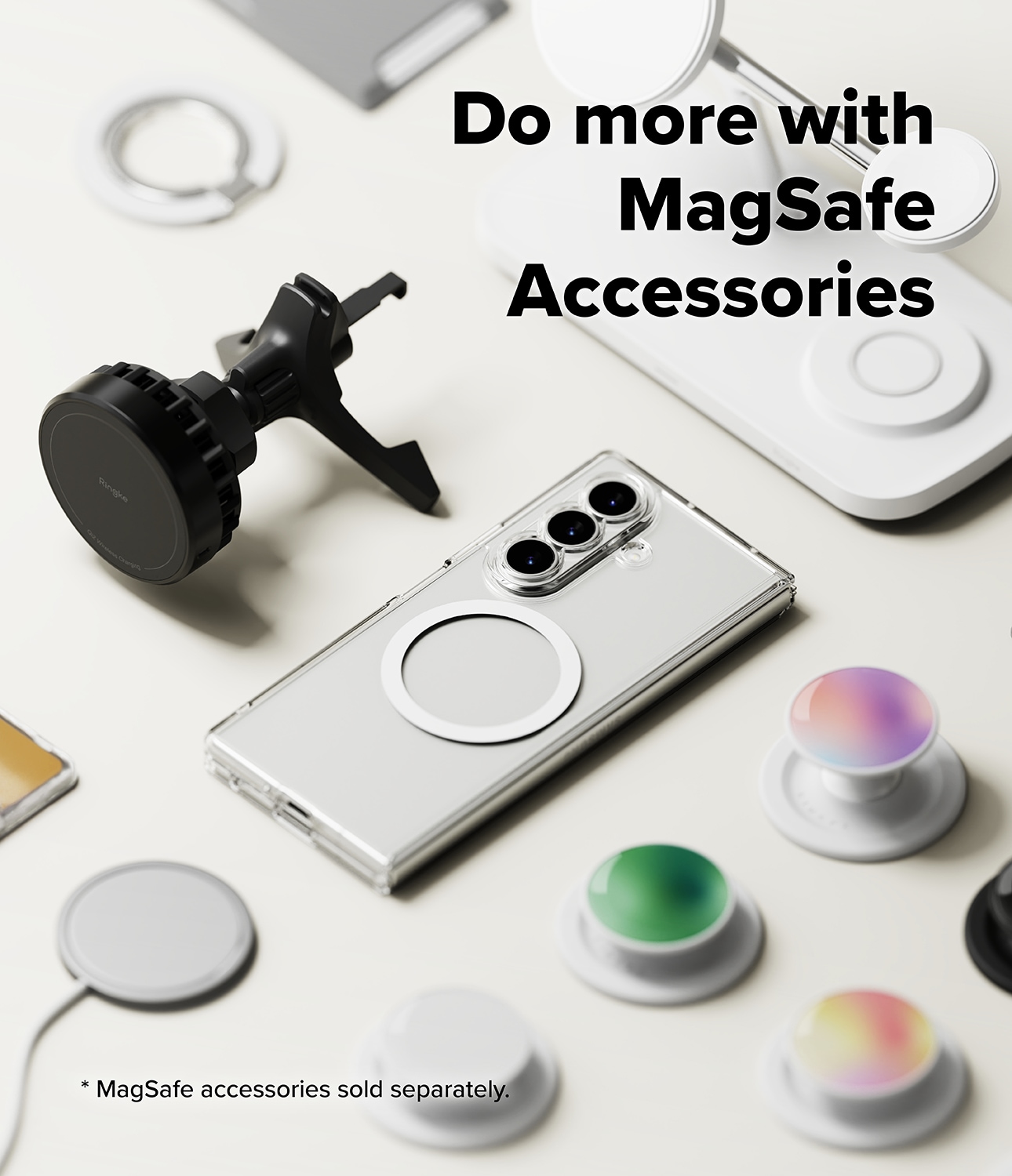 Samsung Galaxy Z Fold 7 Fusion MagSafe cover, Gennemsigtig