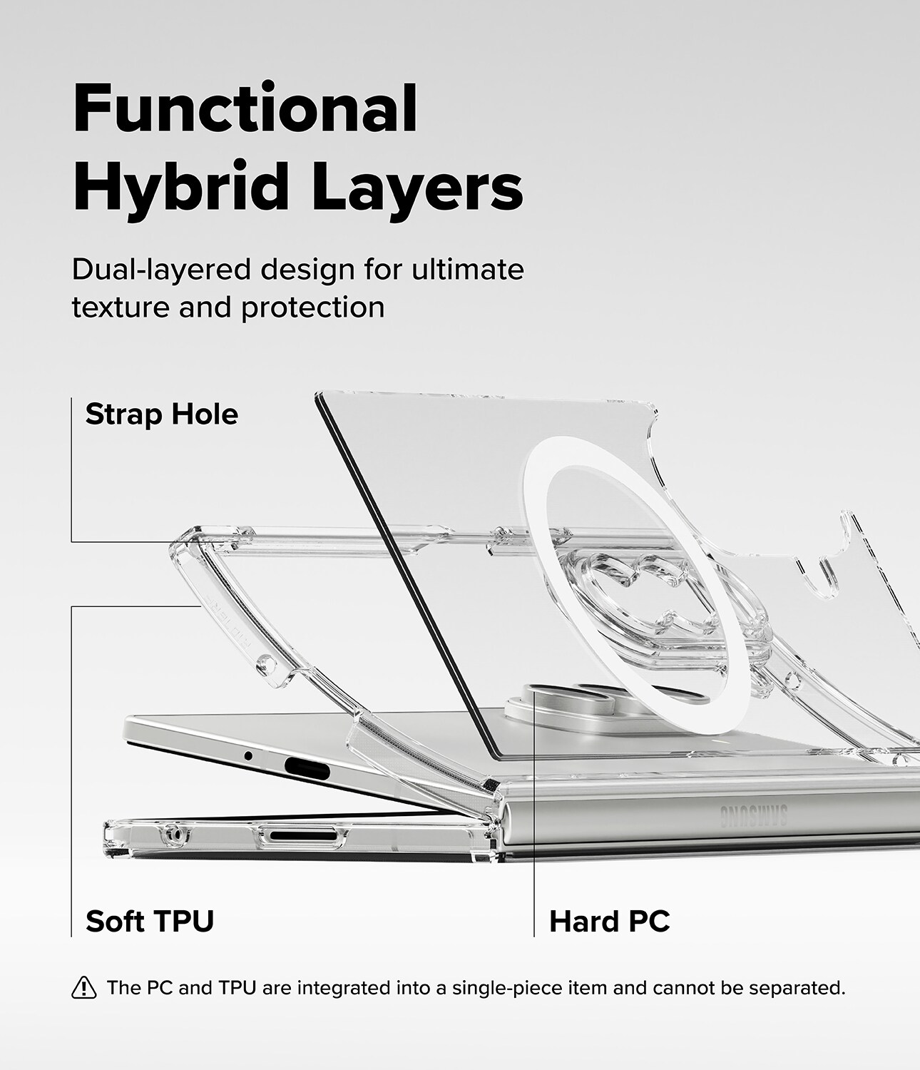 Samsung Galaxy Z Fold 7 Fusion MagSafe cover, Gennemsigtig