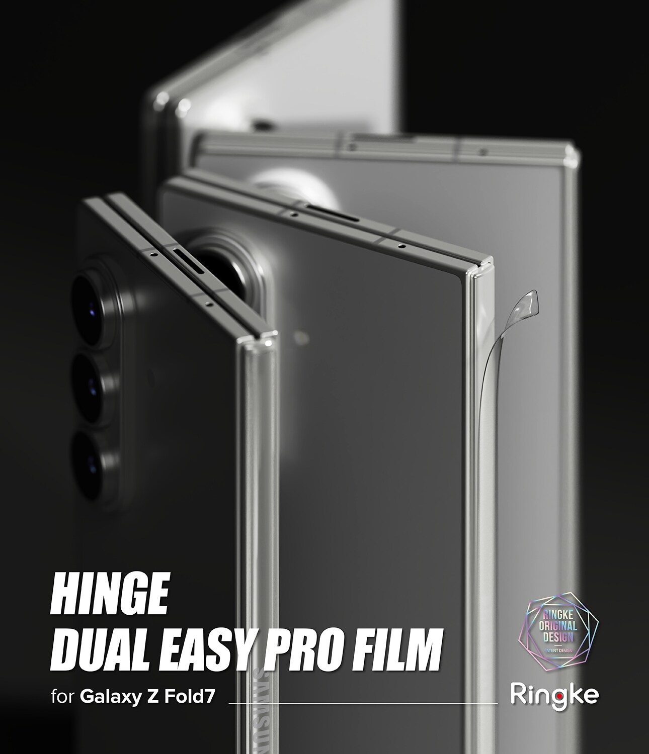Samsung Galaxy Z Fold 7 Hinge beskyttelsesfilm - Dual Easy (2-pak)