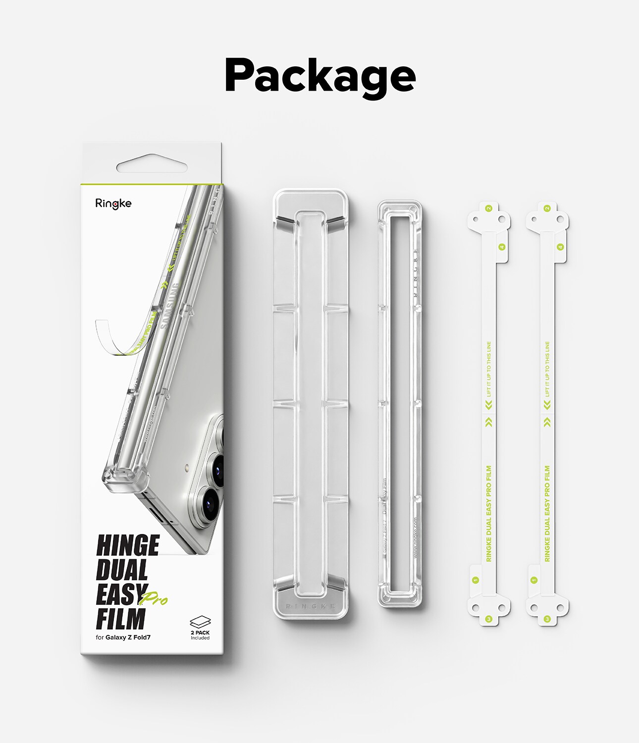 Samsung Galaxy Z Fold 7 Hinge beskyttelsesfilm - Dual Easy (2-pak)