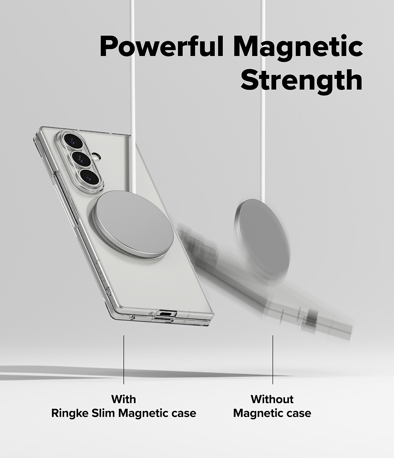Samsung Galaxy Z Fold 7 Slim magnetisk cover, Gennemsigtig