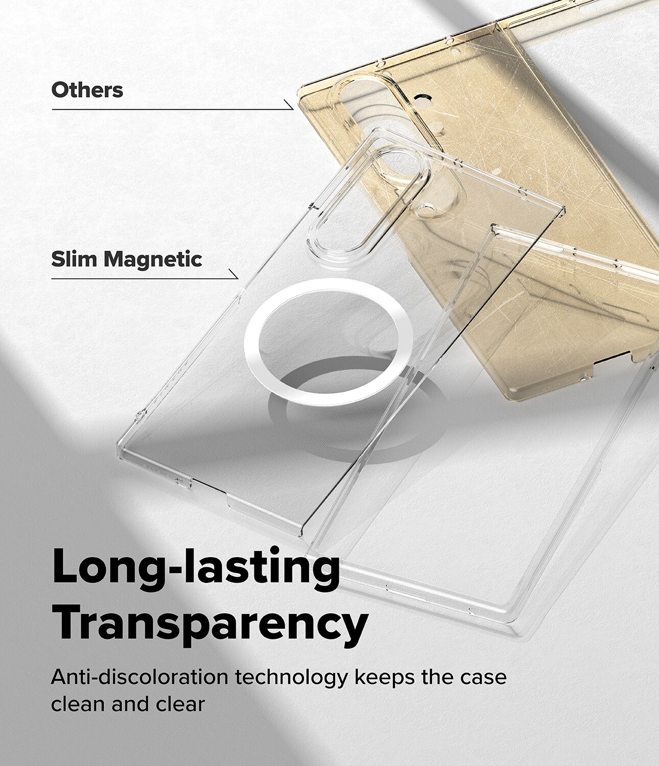 Samsung Galaxy Z Fold 7 Slim magnetisk cover, Gennemsigtig